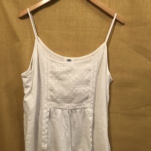 Old Navy White Cotton Tank
